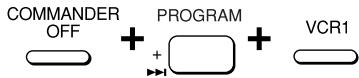 COMMANDER OFF + PROGRAM + VCR1
