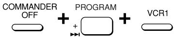 COMMANDER OFF + PROGRAM + VCR1
