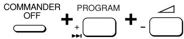 COMMANDER OFF + PROGRAM + - -