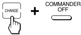 CHANGE + COMMANDER OFF