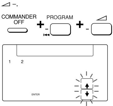 COMMANDER OFF + PROGRAM + - 1 2 ENTER