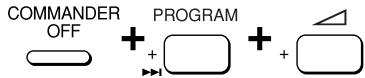 COMMANDER OFF + PROGRAM +