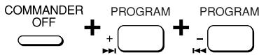 COMMANDER OFF + PROGRAM + PROGRAM -