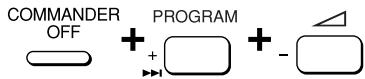 COMMANDER OFF + PROGRAM + - -