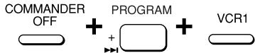 COMMANDER OFF + PROGRAM + VCR1