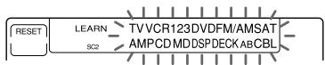 RESET LEARN SC2 TVVCR123DVDFM/AMSAT AMPCD MDDSPDECK AB CBL