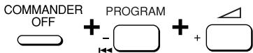 COMMANDER OFF + PROGRAM - +