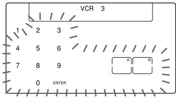 VCR 3 1 2 3 4 5 6 7 8 9 0 ENTER