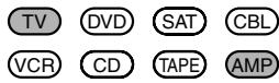 TV DVD SAT CBL VCR CD TAPE AMP