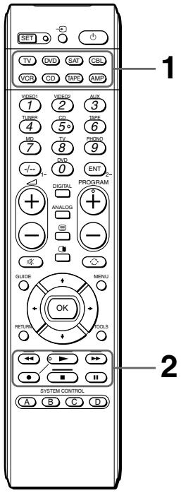 SET TV DVD SAT CBS VCR CD RAP AMP 1 VIDEO VIDEO AUX 1 2 3 TUNER CD TIME 4 5 6 MD TV RADIO 7 8 9 -/- 0 ENT DIGITAL PROGRAM + ANALOG - - - - OK MENU GUIDE OUTPUT OK SYSTEMS RETURN FUTURES A B C D 2
