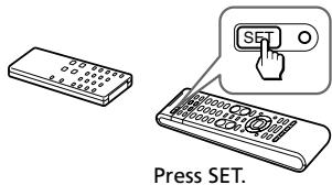 Press SET.