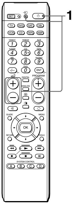 SET TV DVD SAT CBL VCR CD APP AMP VIDEO1 VIDEO2 AUX 1 2 3 TUNER CD TAPE 4 5 6 MD TV PPGD 7 8 9 -/-0 ENY DIGITAL PROGRAM ANALOG - - GUIDE MENU OK RETURN SOLS SYSTEM CONTROL A B C D