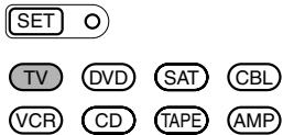 SET TV DVD SAT CBL VCR CD TAPE AMP
