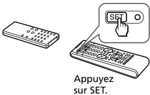 Appuyez sur SET.