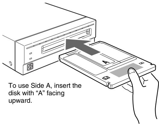 SONY RMO-S551 - Inserting a Disk Cartridge - 2