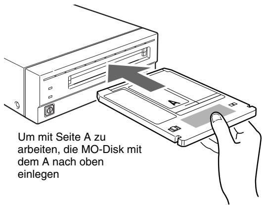SONY RMO-S551 - Einlegen einer MO-Disk - 2