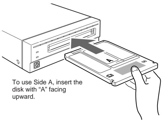 SONY RMO-S594-DW - Inserting a Disk Cartridge - 2