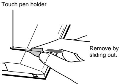 SONY RM-TP1 - Remove the touch pen. - 1