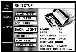 SONY RM-TP1 - Ecran RM SETUP - 1