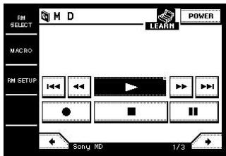 SONY RM-TP1 - Touch LEARN in the pull-down menu. - 4