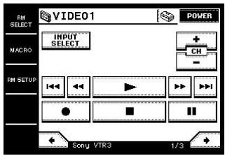 SONY RM-TP1 - Touchez la commande (appareil) dont vous voulez changer le nom (par exemple "VIDEO1"). - 1