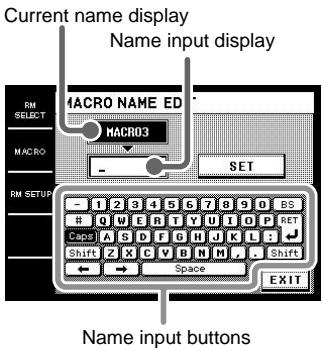 SONY RM-TP1 - To change the name of the Macro Play - 1