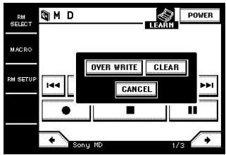 SONY RM-TP1 - To clear the learned code - 1