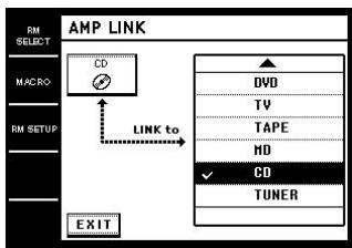 SONY RM-TP1 - Sélectionnéz la fonction qui doit être sélectionnée automatiquement (par exemple "CD"). - 1