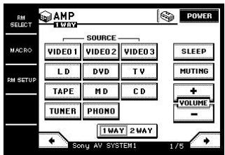 SONY RM-TP1 - To operate the amplifier/ receiver - 1
