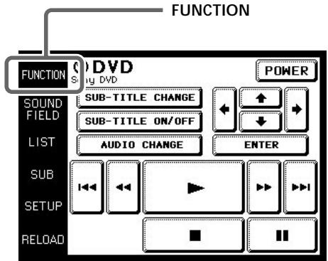 SONY RM-TP501 - Visualización de la pantalla FUNCTION - 1