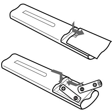 SONY RM-VZ950T - Installing the Batteries - 1