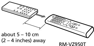 SONY RM-VZ950T - Example: To program the (Play) signal of your component to the VCR (Play) button of the Commander - 1