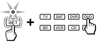 SONY RM-VLZ620T - Press and hold SET for more than 3 seconds. - 2