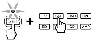 SONY RM-VLZ620T - Exemple : pour affecter un canal à la touche numérique 9 en mode SAT - 1