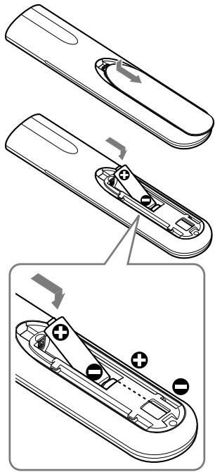 SONY RM-VLZ620T - Installing the Batteries - 1