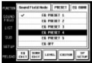 FRACTION Sound Field Mode RESET EQ NAME SOUND FILLI ✓ EQ PRESET 1 EQ PRESET 2 EQ PRESET 3 EQ PRESET 4 EQ PRESET 5 EQ OFF E0 E1 E2 E3 E4 E5 E6 E7 E8 E9 E10 E11 E12 E13 E14 E15 E16 E17 E18 E19 E20 E21 E22 E23 E24 E25 E26 E27 E28 E29 E30 E31 E32 E33 E34 E35 E36 E37 E38 E39 E40 E41 E42 E43 E44 E45 E46 E47 E48 E49 E50 E51 E52 E53 E54 E55 E56 E57 E58 E59 E60 E61 E62 E63 E64 E65 E66 E67 E68 E69 E70 E71 E72 E73 E74 E75 E76 E77 E78 E79 E80 E81 E82 E83 E84 E85 E86 E87 E88 E89 E90 E91 E92 E93 E94 E95 E96 E97 E98 E99 E100