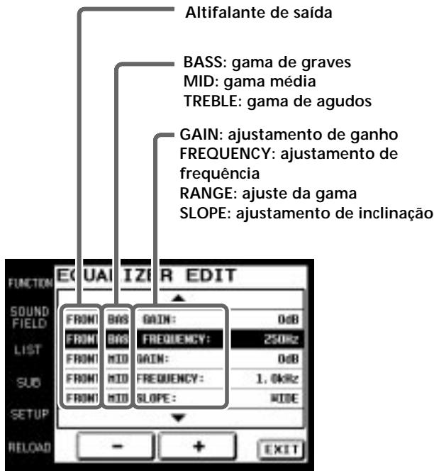 SONY RM-TP503 - Ajuste das bandas de frequência - 1