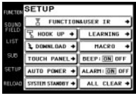 SONY RM-TP503 - Toque SETUP. - 1