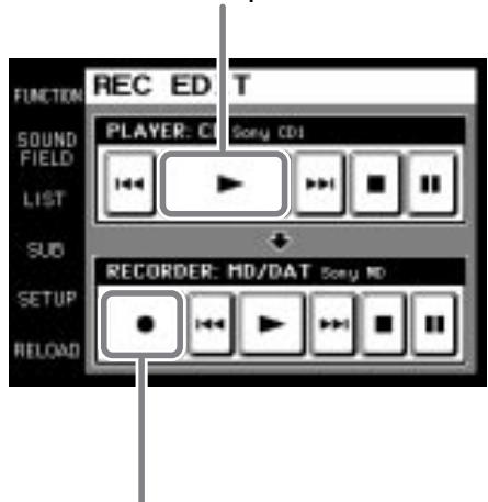 SONY RM-TP503 - Si toca ● de RECORDER: MD/DAT, toque después ▶ de PLAYER: CD. - 1