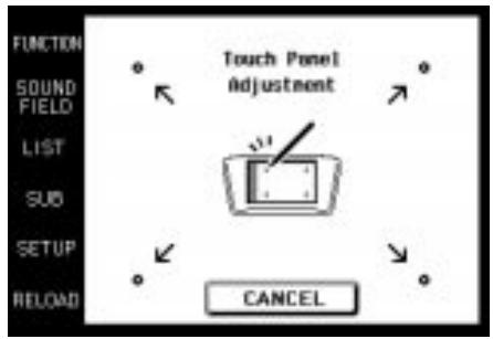 SONY RM-TP503 - Ajuste la posición del visualizador de cristal líquido del panel sensible al tacto. - 1