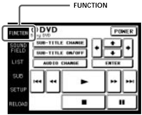 SONY RM-TP503 - Indicação do écran FUNCTION - 1