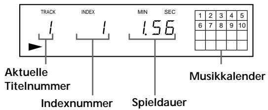SONY CDP-720 - Anzeigen von Informationen während der CD-Wiedergabe - 1