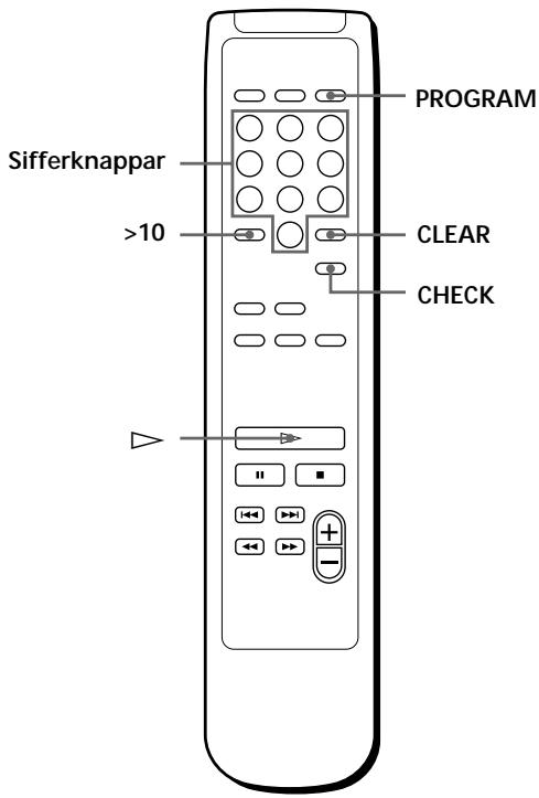 SONY CDP-720 - Skapa ett program med fjärrkontrollen - 2