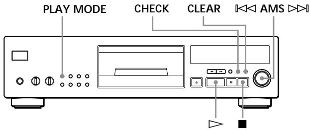 SONY CDP-720 - Criar um programa (Reproducao de programa) - 1