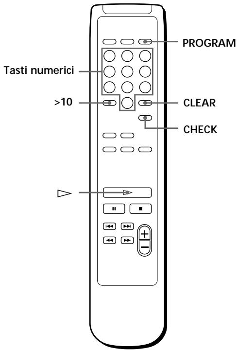 SONY CDP-720 - Creazione di un programma usando il telecomando - 1