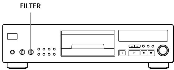 SONY CDP-720 - Anpassen des Klangs (Digital Filter-Funktion) - 1
