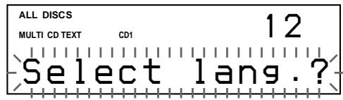 SONY CDP-CX355 - Selecting the language of the CD TEXT information - 1