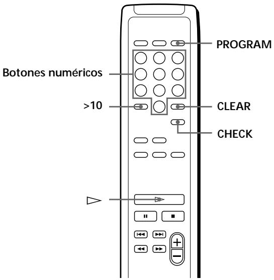 SONY CDP-XB930 - Creación de un programa con el mando a distancia - 1