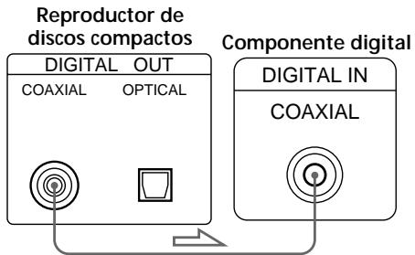 SONY CDP-XB930 - - Si dispone de un componente digital con un conector de entrada digital coaxial (sólo CDP-XB930/XB930E) - 1