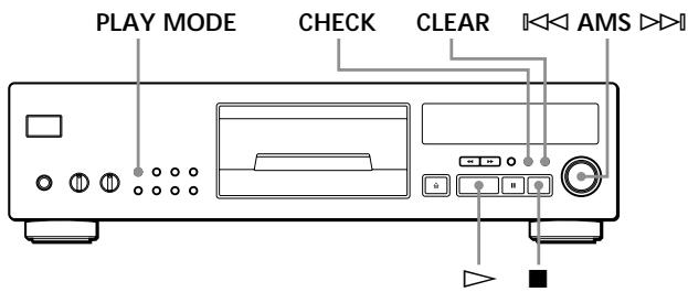SONY CDP-XB930 - Creating Your Own Programme (Programme Play) - 1